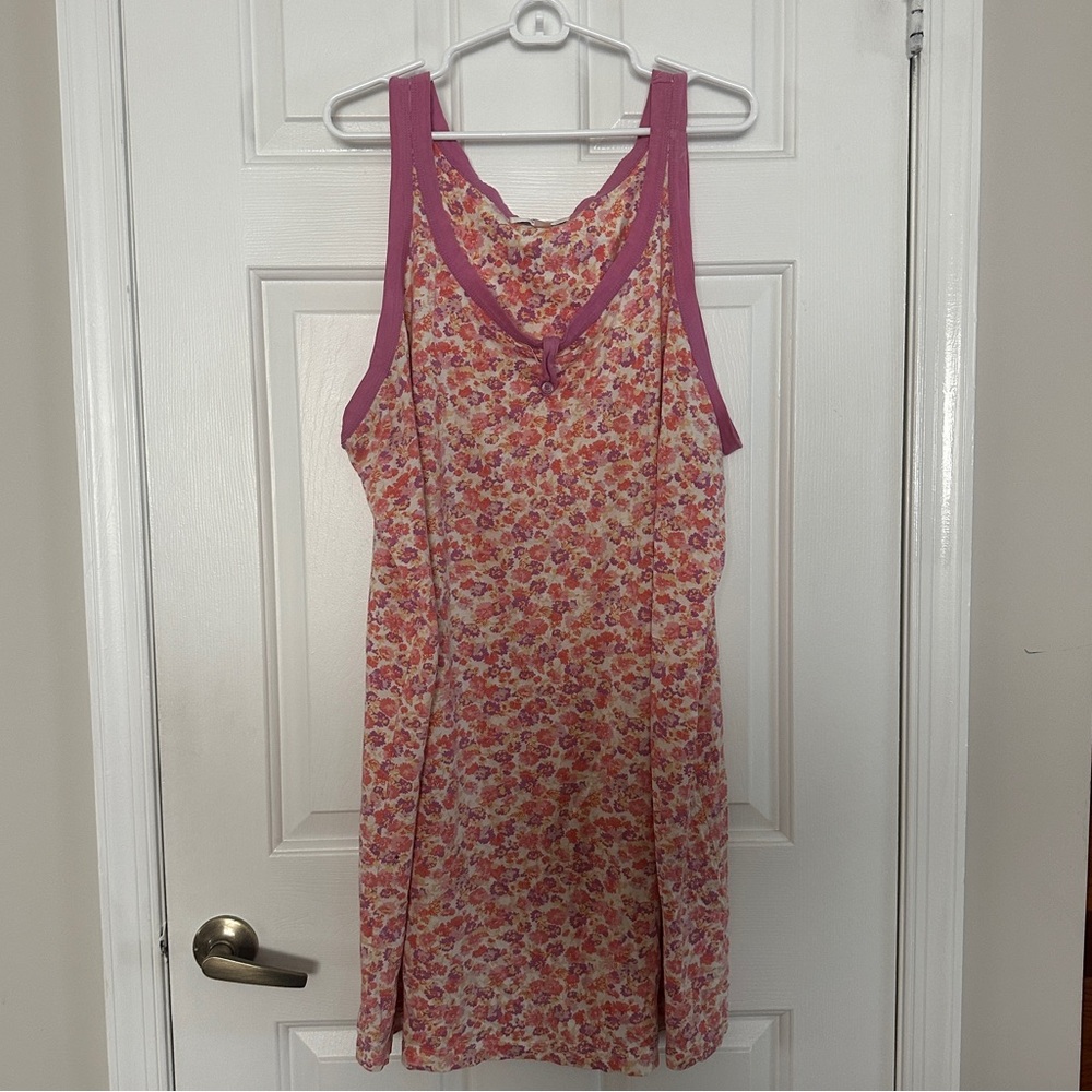 Liz Claiborne Pink Floral Pajama Dress